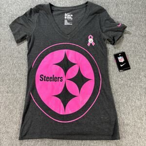 Pittsburgh Steelers Shirt Womens Small NFL Football Breast Cancer Awareness Nike